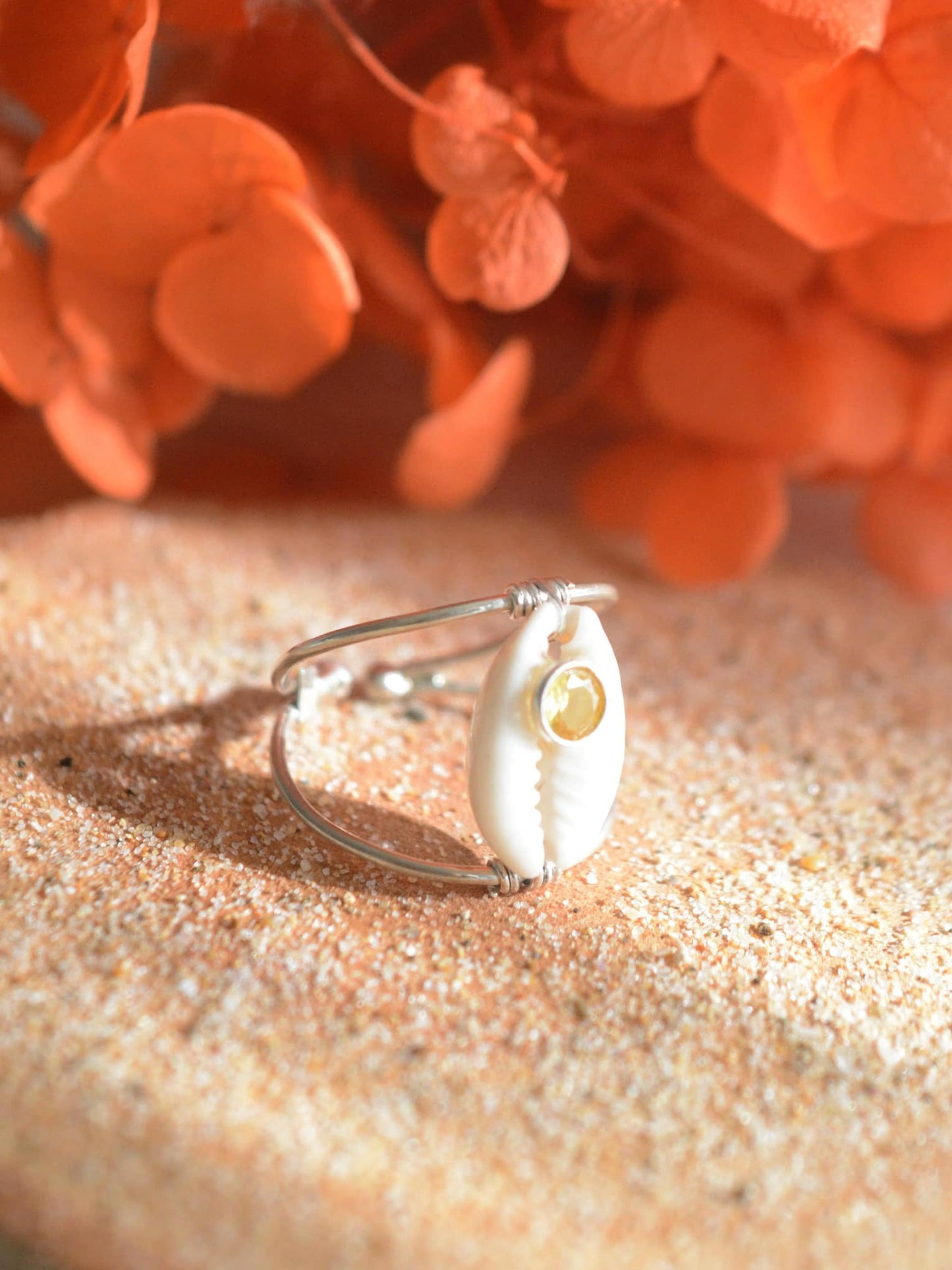 Bague Sari jaune - Argent