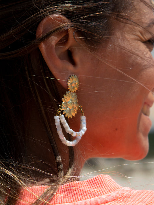 Boucles d'oreilles Aniya - Blanche