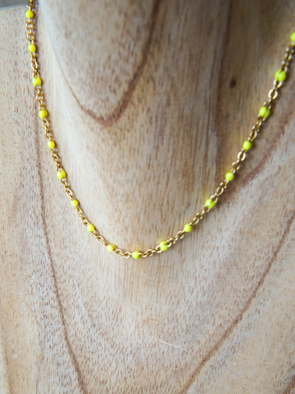 Collier Ivy - jaune