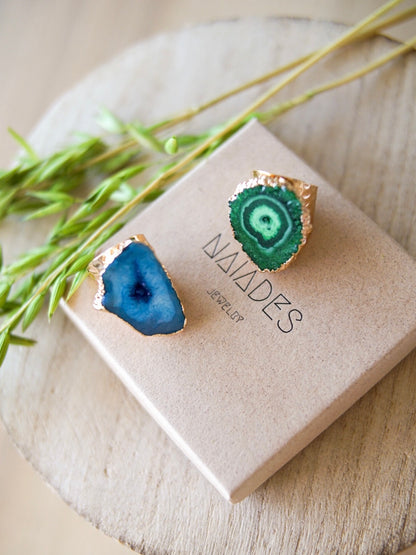 Bague Druzy - verte