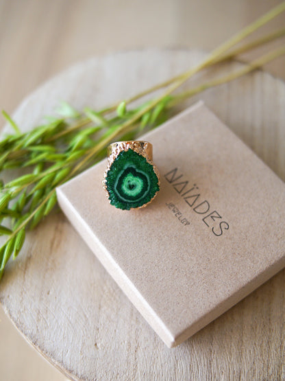 Bague Druzy - verte