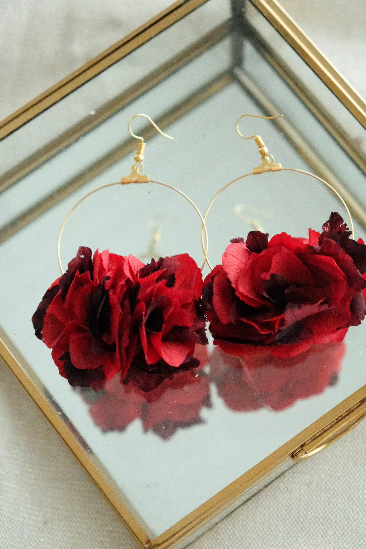 Boucles Chloris - Bicolore rouges