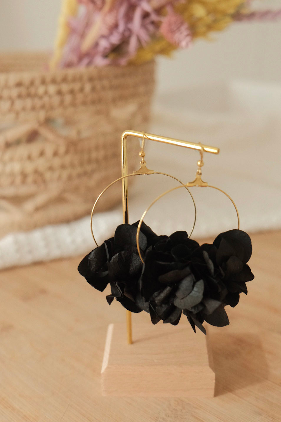 Boucles Chloris - Noires (taille 6cm)