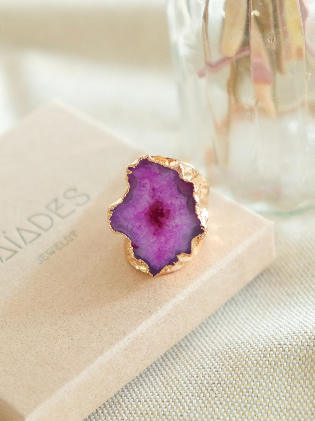 Bague Druzy - magenta