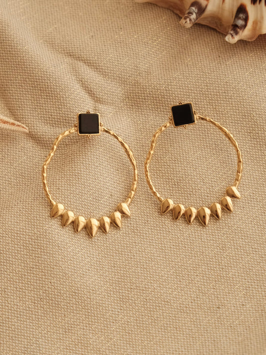 Boucles d'oreilles June - noir