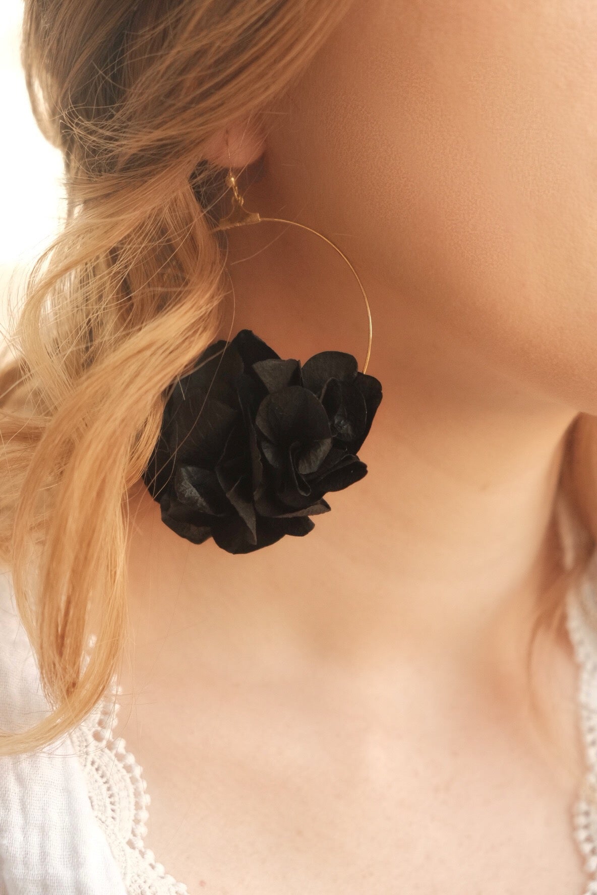 Boucles Chloris - Noires (taille 6cm)